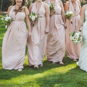 Jill Stuart Pink Deep V Halter Dress